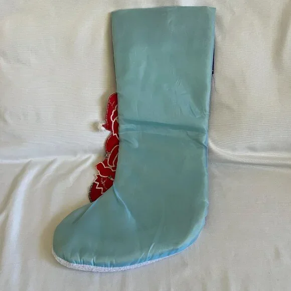 Large Christmas Stocking With Santa & "Ho Ho Ho" Design Applique - Picture 3 of 4